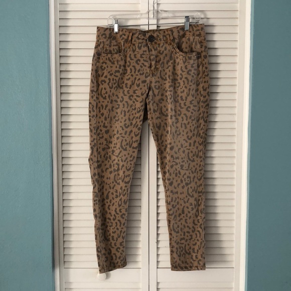 democracy animal print jeans